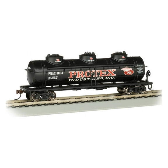 Bachmann-40' 3-Dome Tank Car - Ready to Run - Silver Series(R) -- Protex Industr