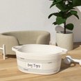 thumbnail image 4 of Cotton Rope Storage Basket, Pet Theme with Bone Shaped Dog Toys Patch, 4 of 7