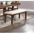thumbnail image 7 of Xukmct Solid Wood Frame Upholstered Cushion Dining Bench for Home, Bedroom, Dining Room, Brown, 7 of 7