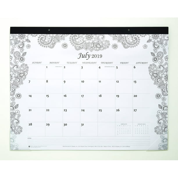 Staples 2019 2020 17h X 22w Desk Pad Academic 54615 19 Com Staples 2019 2020 17h X 22w Desk Pad, Staples Desk Blotter Paper