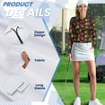 thumbnail image 5 of Chririnla Stylish Maple Leaf Print Quick Dry Women's Golf Shirt Collared Long Sleeve 1/4 Zip Tennis Shirts for Women Tank Top Polo Pickleball Outfits for Golfing Tennis Workout,M, 5 of 7