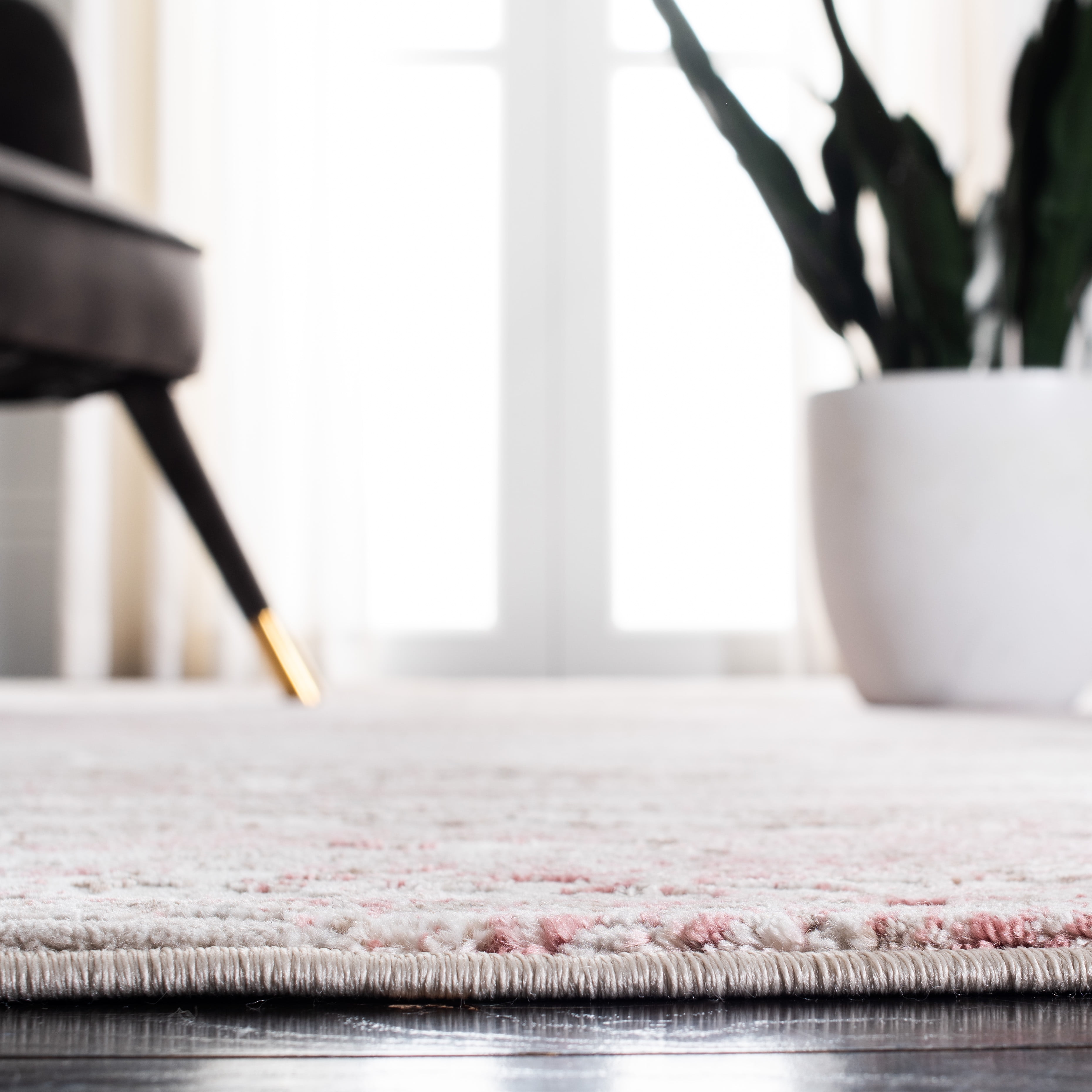 SAFAVIEH Meadow Beulah Abstract Area Rug, Beige/Pink, 9' x 12'