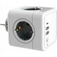 thumbnail image 1 of Regleta de enchufes USB, regleta de enchufes de pared con 4 tomas de corriente y 2 puertos USB, regleta de enchufes USB 7 en 1 con interruptor, cargador de regleta de enchufes de pared de, 1 of 5