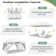 thumbnail image 5 of HOTEEL 10x15 Heavy Duty Canopy Tent, Pop up Canopy with Sidewalls ,Waterproof Ez up Canopy with Sidewalls, Outdoor Instant Party Tent for Backyard Camping,White, 5 of 8
