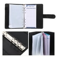 Stri 1 Set Budget Binder with Zipper Envelopes Portable A6 Money Saving