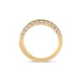 thumbnail image 3 of 10kt Yellow Gold Mens Round Diamond Wedding Brick Band Ring 1 Cttw, 3 of 4