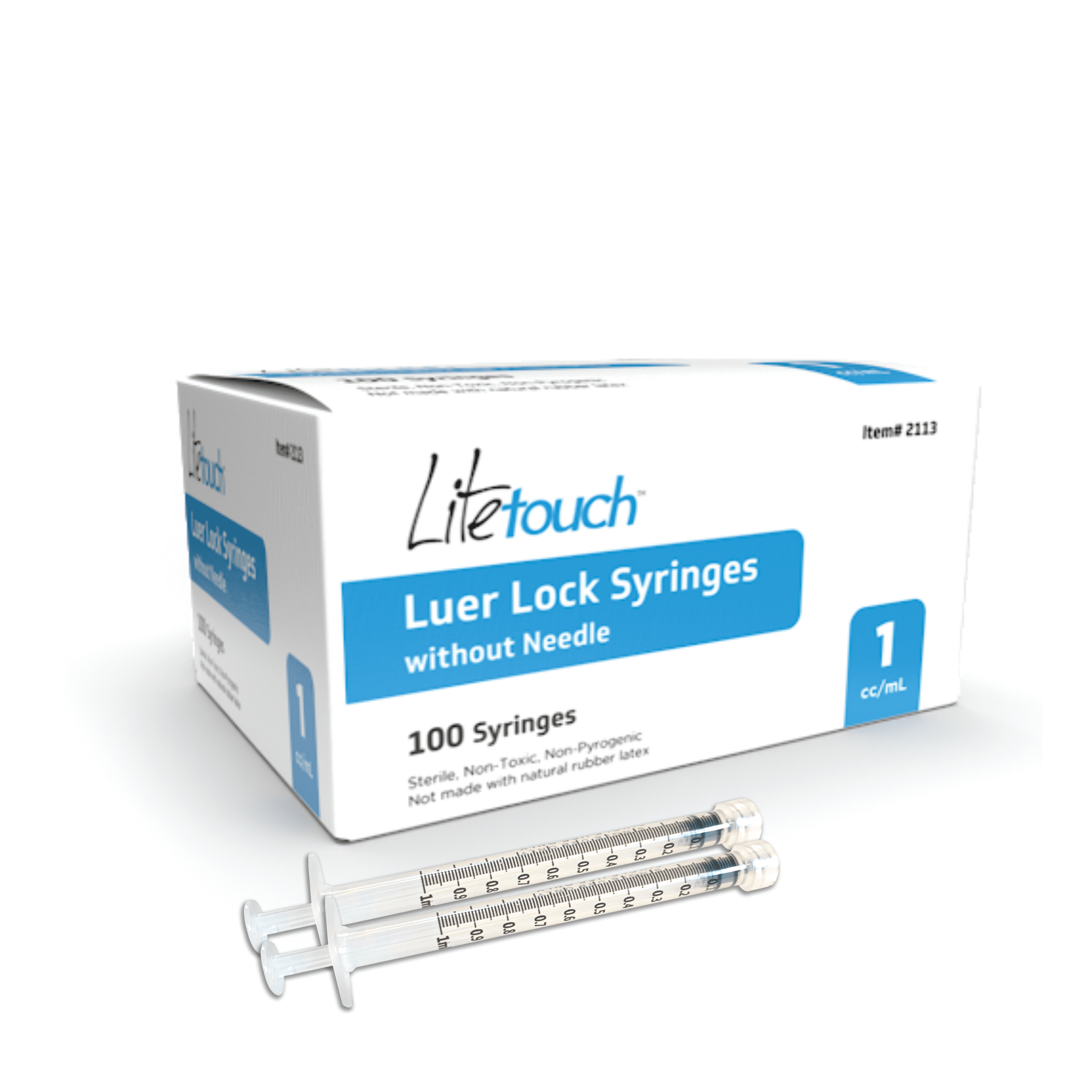 Buy LiteTouch 1ml Luer Lock Syringe, Sterile, Individually Sealed - 100 ...