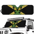 thumbnail image 2 of POLERO Jamaican Butterfly Windshield Sun Shade for Car Off-road Vehicle Auto SUV Truck Foldable Front Window Sunshade Sun Visor Protector Block UV Rays Reflect Heat, 52.95" x 16.14", 2 of 7