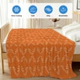 thumbnail image 4 of Orange Morocco Cooling Blanket,Lightweight Breathable Summer Throw Blanket with Double Sided Cold Effect,Geometric Leaf Diamond Lattice Abstract Picnic Blankets Bed Sheet for Hot Sleepers 30"x40", 4 of 8