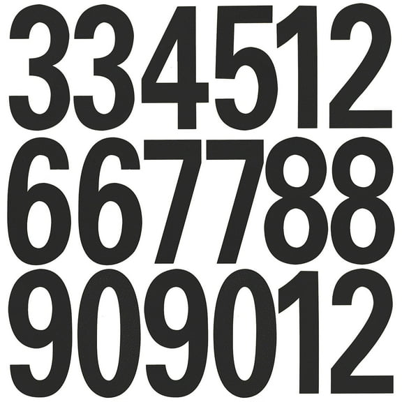 4 Sheets House Numbers for outside Light Stickers Outdoor