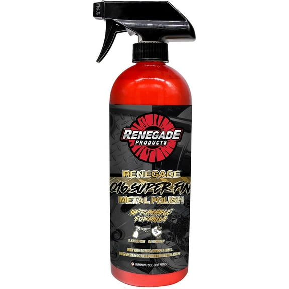 Renegade Products USA | Q16 Extra Fine Sprayable Metal Polish - High-Gloss Finish for Aluminum, Stainless Steel, & More - 16 oz