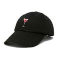 thumbnail image 5 of Dalix Cosmo Embroidered Cap Cotton Cosmopolitan Baseball Cute Cool Dad Hat Womens in Black, 5 of 5