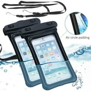 iClover 2 Pack Universal Waterproof Phone Pouch, Floatable IPX8 Underwater Case Cell Phone Dry Bag for 14 13 12 11 Pro Max Mini XS Max XR Galaxy S22 S21 Plus Ultra Google Pixel Up to 7" with Landyard
