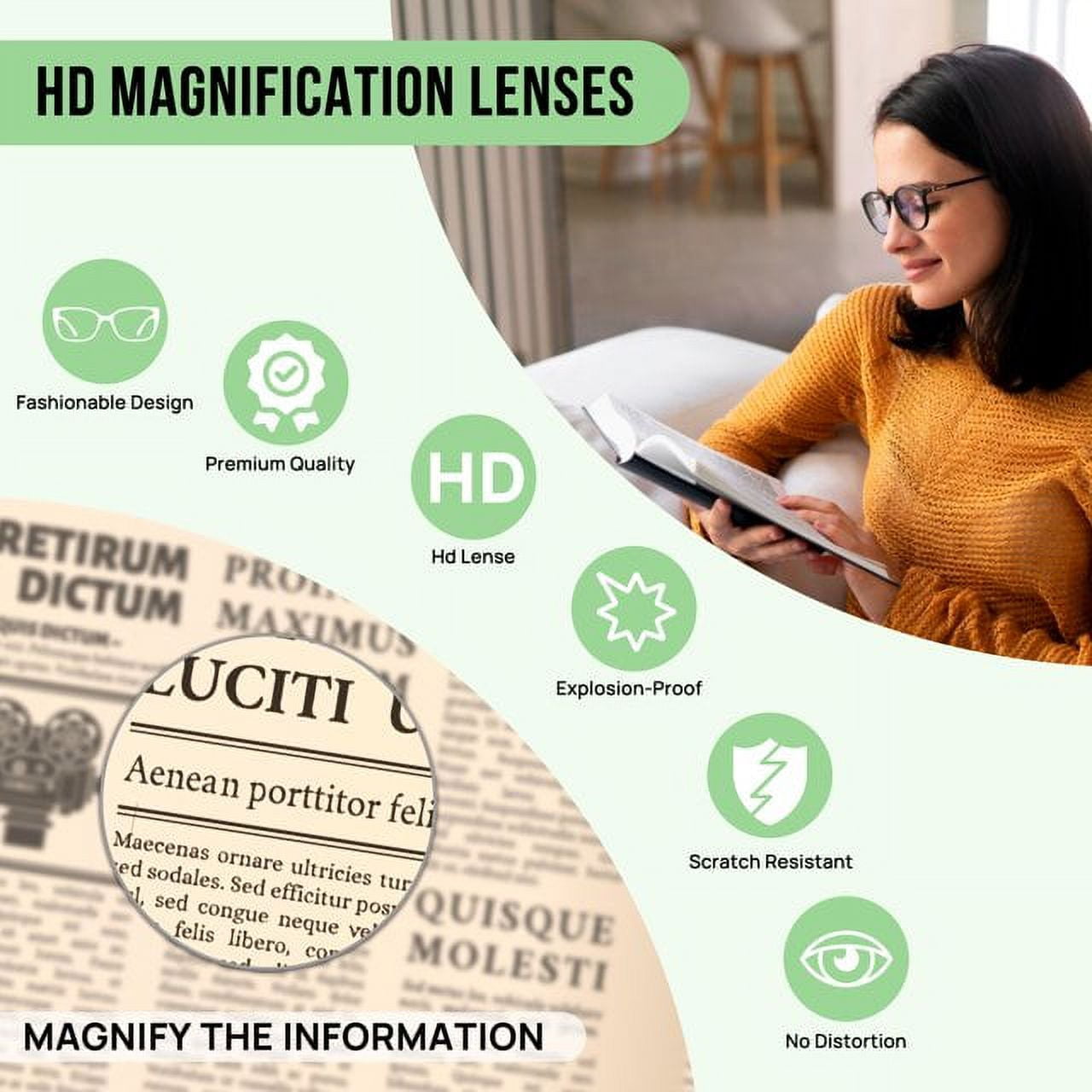OCCI CHIARI Fashion Reading Glasses for Women 1.50 OversizedReaders 1.0 1.25 1.5 1.75 2.0 2.25 2.5 2.75 3.0 3.5 4.0 5.0 6.0 (Blue-Purple,3.0+)
