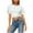 #064-White, variant on Roncen Women Cute Cropped T-Shirts Short Sleeve Boxy Crewneck Summer Tee Shirts Basic Solid Workout Gym Tops