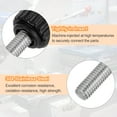 thumbnail image 4 of Uxcell 20 Pieces Knurled Clamping Knobs M6 x 20mm Metric Thread 304 Stainless Steel 16mm Matte Head Thumb Screws Black, 4 of 6