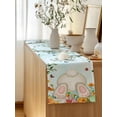 thumbnail image 5 of Table Runner 60 Inches Long for Kitchen Dining, Easter Dresser Scarf Farmhouse, Dining Table Decorations for Wedding/Parties, Spring Watercolor Eggs Country Tulip Flower Plant 13 x 60 In, 5 of 8