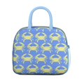 thumbnail image 2 of Lunch Bag Lunch Box for Women Reusable Insulated Lunch Bags,Water-Resistant Blue & Yellow Crab Background Cooler Lunch Tote Bag, Large Capacity for Work Travel Picnic, 2 of 6