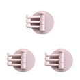 thumbnail image 4 of yingyy 1/2/3/5 Seamless Adhesive Hook Strong Bearing Capacity 3in1 Stick Hooks Hanging Rack Wall-Mounted Key Holder Towel Storage Racks Pink 3PCS, 4 of 6