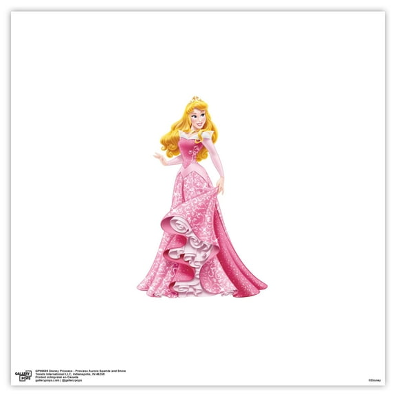 Gallery Pops Disney Princess - Princess Aurora Sparkle and Shine Wall Art, Unframed Version, 12" x 12"