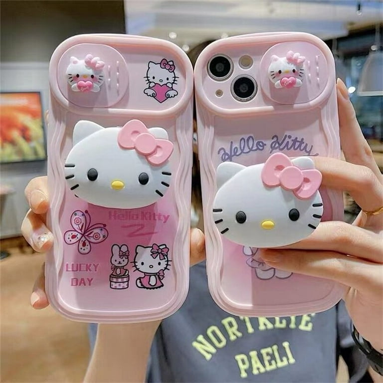 Original Sanrio 3D Hello Kitty Sliding Camera Protection Case For