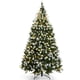 thumbnail image 2 of Árbol de Navidad Costway nevado preiluminado 225 cm 1398 puntas con Piñas y frutos rojos, 2 of 5