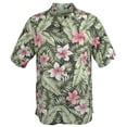 thumbnail image 4 of Men's Tropical Print Linen Blend Short Sleeve Shirt B Large, 4 of 5