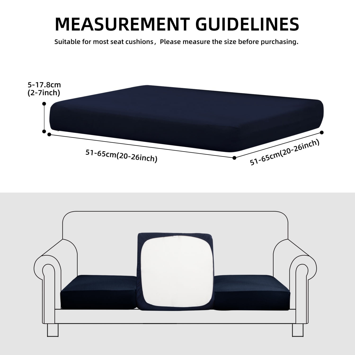 SUKAIKEQA Outdoor Cushion Covers Set,8PCS Patio Furniture Couch Seat Slipcovers, Replacement for Sofa Sectional Chair(Cover，Only)