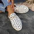 thumbnail image 4 of Samdudou Slip On Shoes for Women Spotted Backless Mules Closed Toe Flat Loafers with Metallic Hardware Detail Daily Walking Footwear, 4 of 9