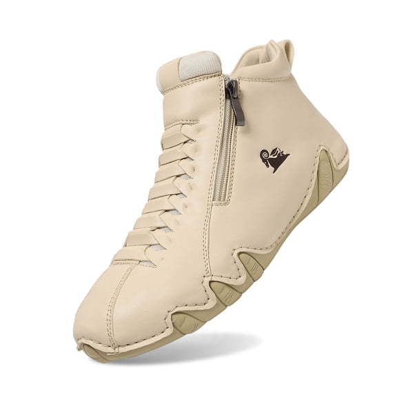 Mens Shoes,Stylish Lightweight Walking Sneakers for Everyday Casual and Outdoor Activities with Secure Side Zipper Closure,Shoes for Men,Beige,11.5