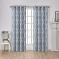 thumbnail image 2 of Exclusive Home Dove Grey Geometric Grommet Light Filtering Kitchen Curtains, 54” x 84” (2 Panels), 2 of 10