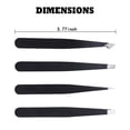 thumbnail image 5 of Juego de pinzas para cejas HUOGUO, 4 piezas, de acero inoxidable profesional, 5 of 5