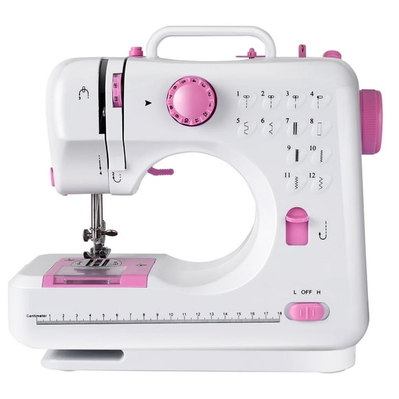 Costway Sewing Machine Free-Arm Crafting Mending Machine with 12 Built-In Stitched White