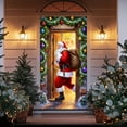 thumbnail image 6 of Christmas Patterned Door Decor With Elastic Fabric Fit, Seasonal Hanging Banner For Home, Office, And Party Entryway Holiday Ambiance, 6 of 6