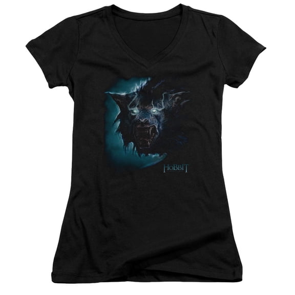 The Hobbit Warg Junior Women's V-Neck T-Shirt Black