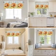 thumbnail image 4 of Curtain Valance for Windows, Watercolor Raccoon Spring Flower Kitchen Valances Rod Pocket Short Curtains, Yellow Floral Animal Art Window Valance for Bedroom Bathroom Living room 56x16in, 4 of 9