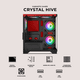 thumbnail image 5 of Gabinete XTREME PC GAMING Crystal Hive Mini Torre 5 Fan ARGB HUB Rojo CXT3600RD, 5 of 6