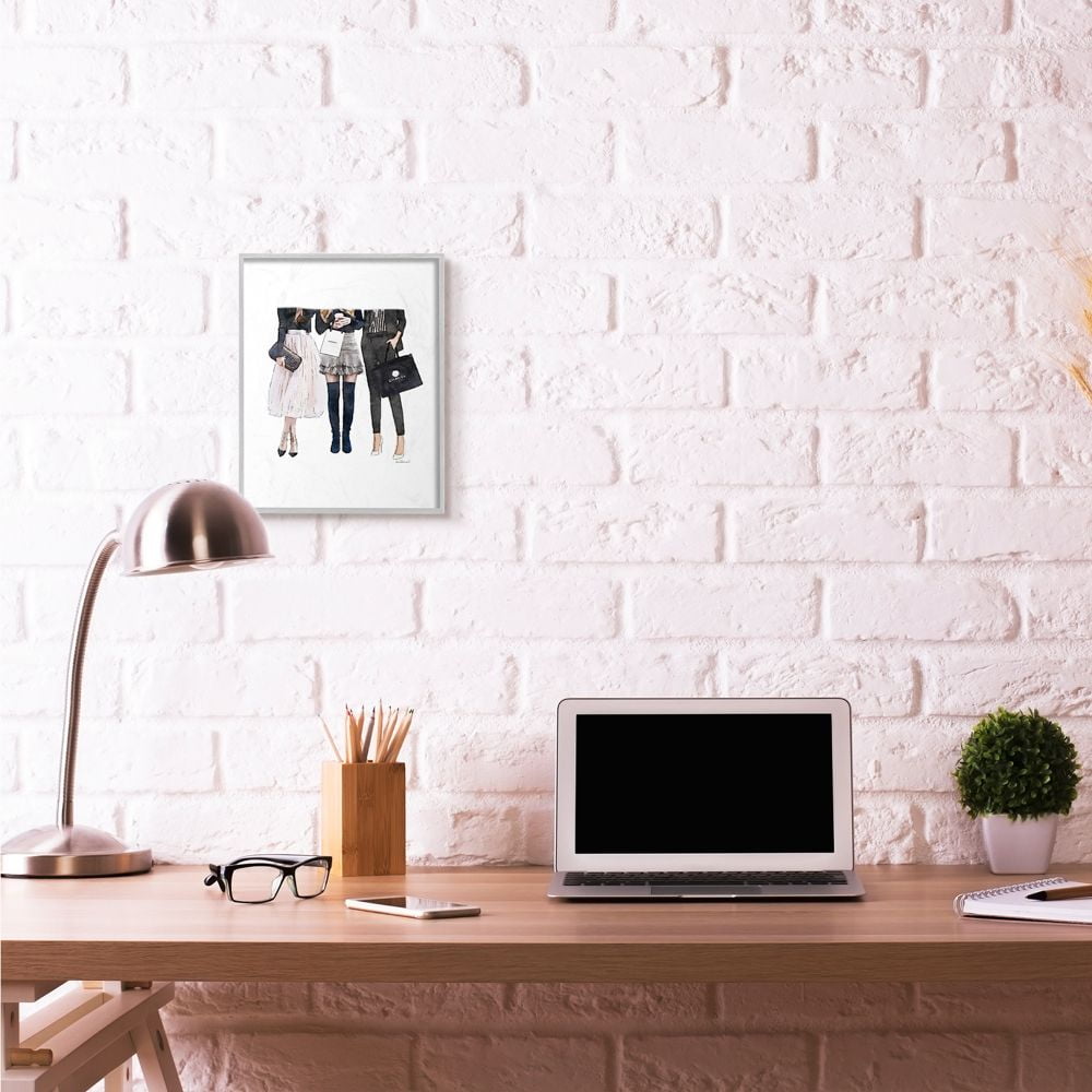 Stupell Industries Fashion Models Glam Brands Watercolor Framed Wall Art by Amanda Greenwood