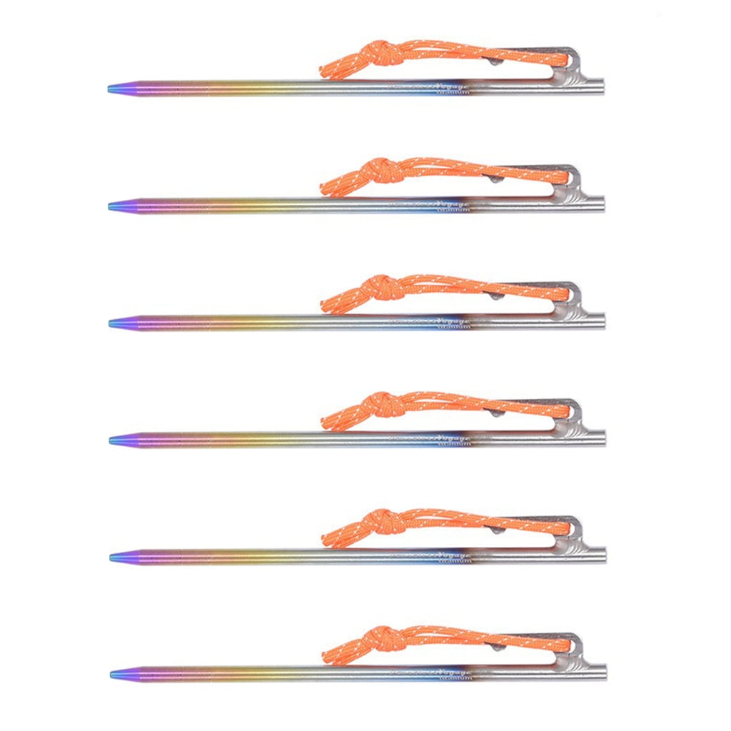 Long Camping Tent Stake Titaniums Alloy Canopy Stakes Spikes Heavy Duty Tent Peg Wind-proof Lengthened Tent Ground Peg