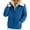 Blue, variant on Coorders No Boundaries Womens Heavyweight Jacket with Pocket, Winter Women Sherpa Zip Fleece Lined Jackets ,Women's Plus Black,Size XL