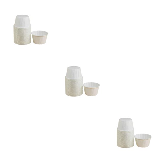 Bewildely 50 Uds. De vasos para helado de 200ml, cuencos de papel de un solo para postres, taza para llevar, bandeja para hornear pasteles y Type1 NO1