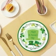 thumbnail image 5 of VBXOAE St. Patrick's Day Themed Disposable Paper Plates-16 Pack Shamrock and Hat Design,9x9 Inch Green Holiday Party Plates for Decorations and Gatherings,Green, 5 of 6
