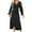 Black, variant on IROINNID Maxi Dress for Women Strapless V-Neck Wrap Dress Vintage V Neck Long Sleeve Solid Dresses ,Blue