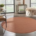 thumbnail image 6 of HomeRoots 522587 6 ft. Rust Power Loom Round Area Rug, 6 of 8