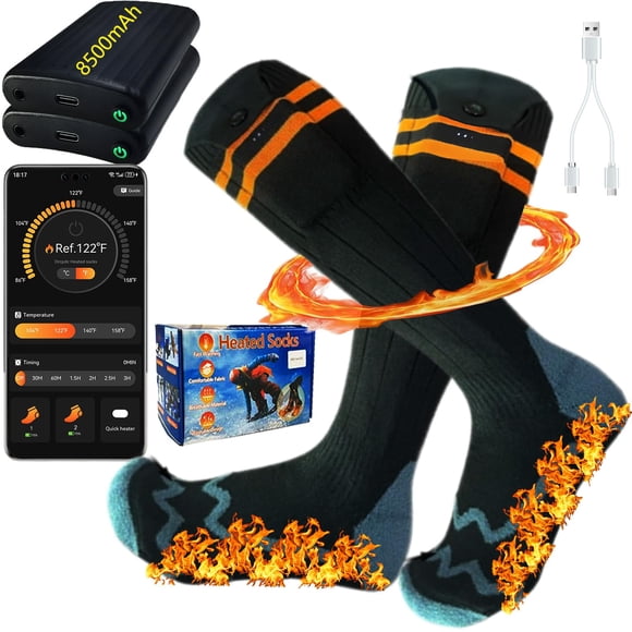 Calcetines térmicos ANSOZLEE 8500 mAh*2 recargables para hombres y mujeres