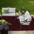 thumbnail image 4 of Saturn Collection Pet Friendly Indoor Outdoor Area Rug Burgundy - 36" x 72" Half Round, 4 of 5
