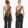 thumbnail image 6 of Sling Backpack,Halloween Pumpkins and Witch Hats Crossbody Bag with Water Bottle Holder,Waterproof Sling Bag for Men/Women with Chest Phone Holder for Hiking,Travel, 6 of 6