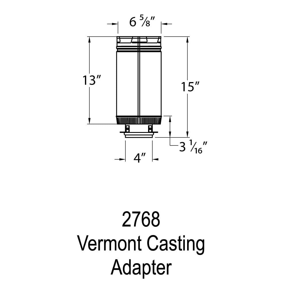 DuraVent 46DVA-ADP 4  x 6-5/8  Inner Diameter - DirectVent Pro Direct Vent Pi...