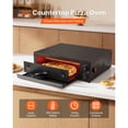 thumbnail image 2 of KFFKFF Electric Pizza Oven, 16-inch Countertop Pizza Maker, 77-572°F Temperature Range, 1750W Indoor Oven with Timer & Temperature Control, Dual Heating Tubes, Grill Rack, 2 of 9