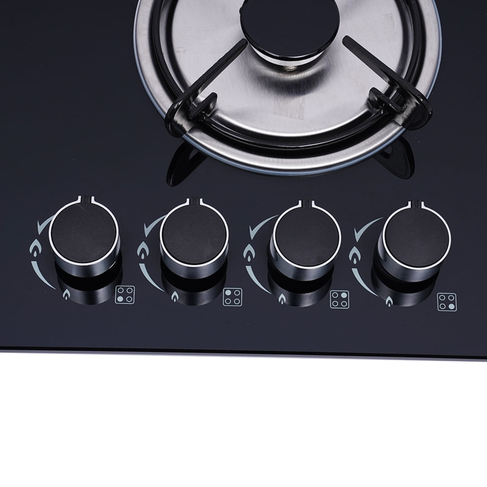23 Inch 4 Burners Built-in Stove Propane GAS LPG/NG Gas Stove Gas Cook for Frying, Boiling, Stewing and Braising